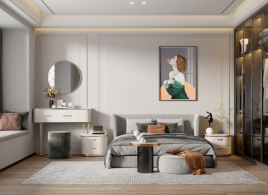 Trang trí phòng ngủ bằng tấm ốp than tre 