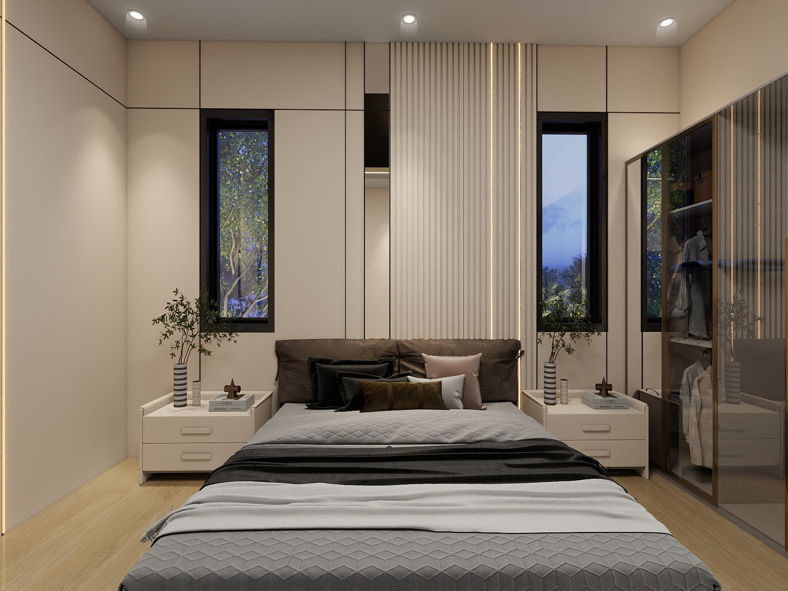 Tấm ốp than tre Quận 12 trang trí phòng khách sang trọng